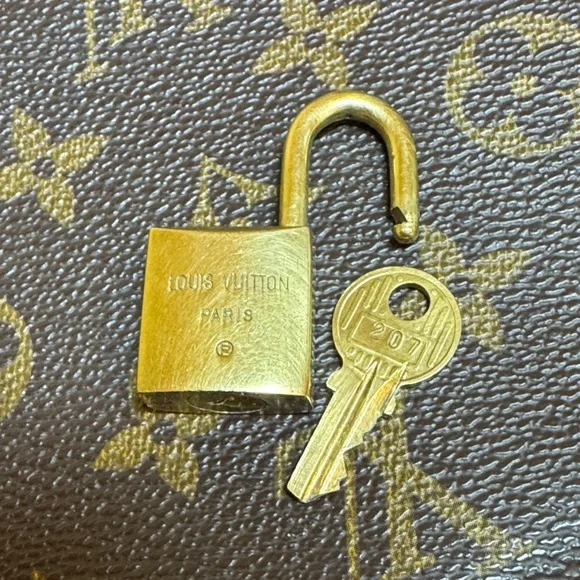 #207 Louis Vuitton Gold Lock and Key with COA - Picture 2 of 6
